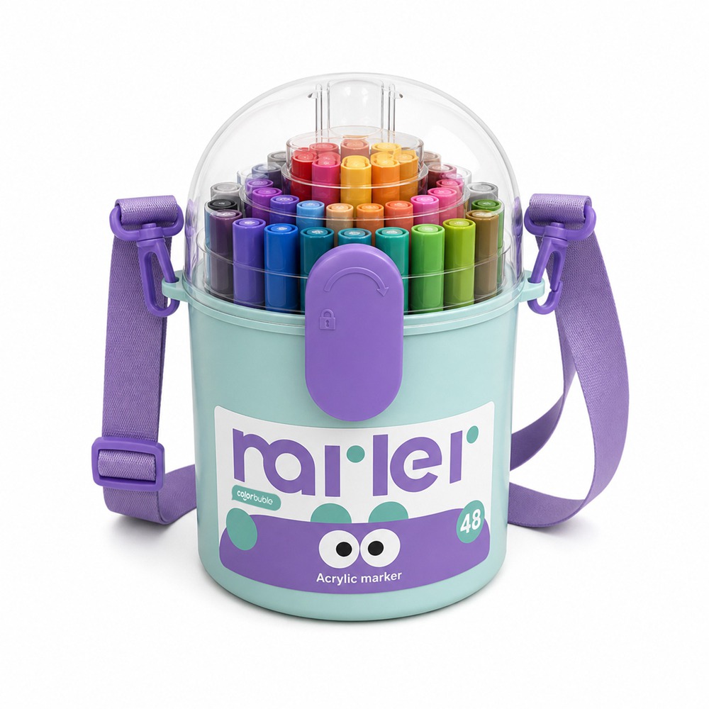 48/36/24 Colors Refillable Liquid Acrylic Marker Pens