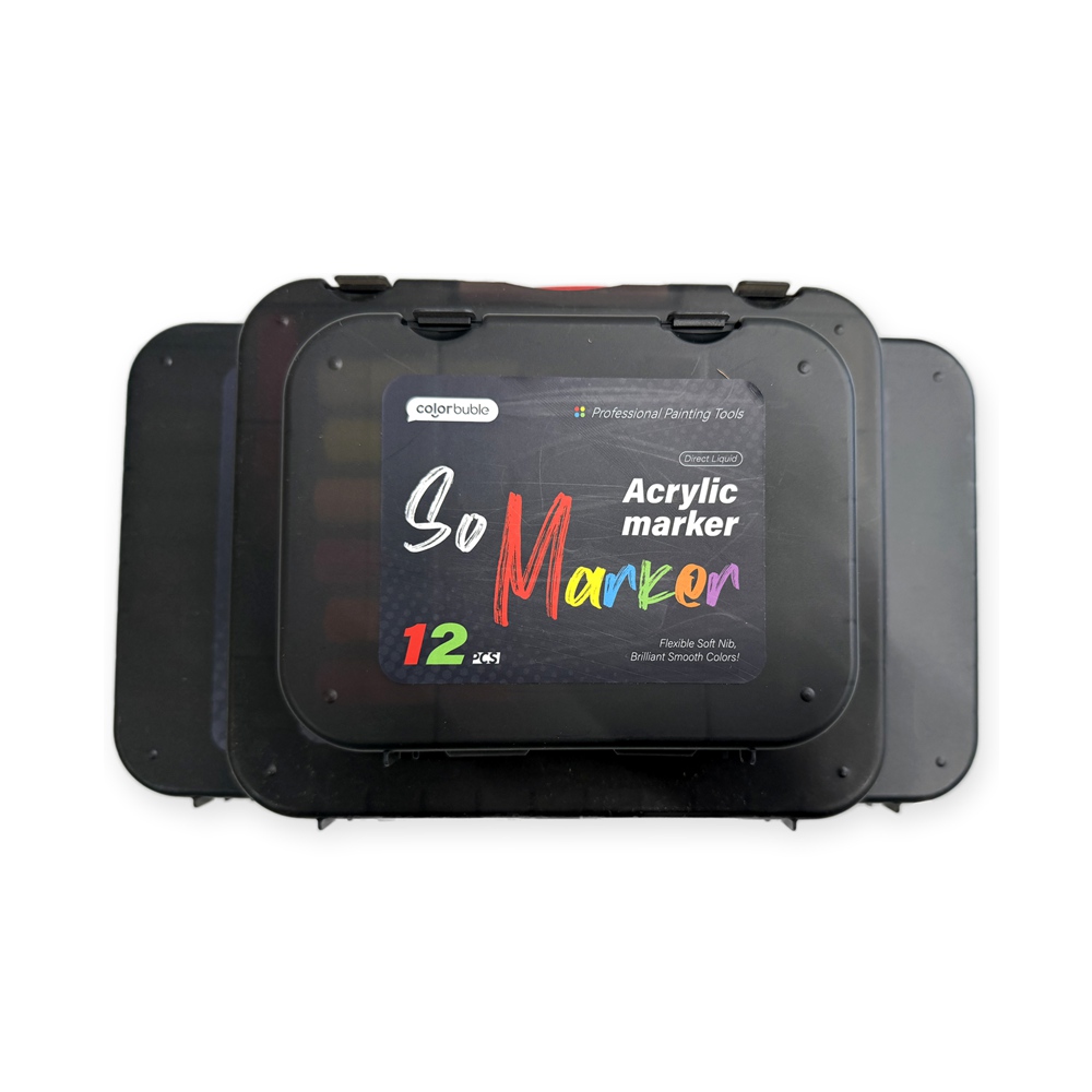 Liquid Ink Acrylic Marker Pens, Square Box Packaging, 12/24/36 Colors